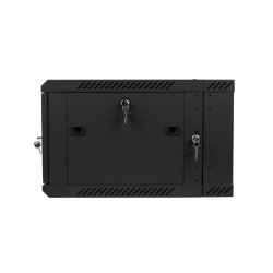 RACK CABINET 19" DOUBLE-SECTION WALL-MOUNT 6U/600X600 (FLAT PACK) BLACK LANBERG