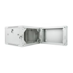 RACK CABINET 19" DOUBLE-SECTION WALL-MOUNT 6U/600X600 (FLAT PACK) GREY LANBERG