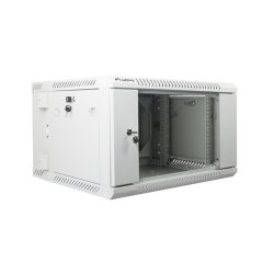RACK CABINET 19" DOUBLE-SECTION WALL-MOUNT 6U/600X600 (FLAT PACK) GREY LANBERG