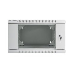 RACK CABINET 19" DOUBLE-SECTION WALL-MOUNT 6U/600X600 (FLAT PACK) GREY LANBERG