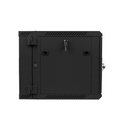 RACK CABINET 19" DOUBLE-SECTION WALL-MOUNT 9U/600X600 (FLAT PACK) BLACK LANBERG