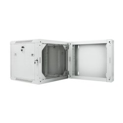 RACK CABINET 19" DOUBLE-SECTION WALL-MOUNT 9U/600X600 (FLAT PACK) GREY LANBERG