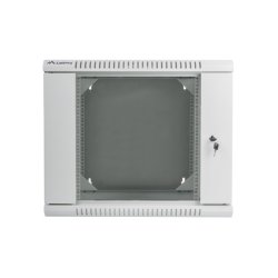 RACK CABINET 19" DOUBLE-SECTION WALL-MOUNT 9U/600X600 (FLAT PACK) GREY LANBERG