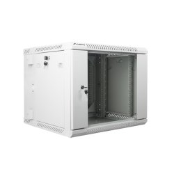RACK CABINET 19" DOUBLE-SECTION WALL-MOUNT 9U/600X600 (FLAT PACK) GREY LANBERG