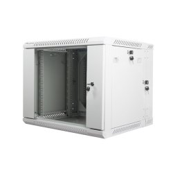 RACK CABINET 19" DOUBLE-SECTION WALL-MOUNT 9U/600X600 (FLAT PACK) GREY LANBERG