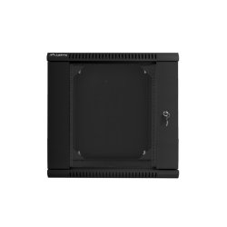 RACK CABINET 19" DOUBLE-SECTION WALL-MOUNT 12U/600X600 (FLAT PACK) BLACK LANBERG