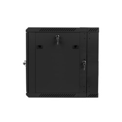 RACK CABINET 19" DOUBLE-SECTION WALL-MOUNT 12U/600X600 (FLAT PACK) BLACK LANBERG