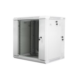 RACK CABINET 19" DOUBLE-SECTION WALL-MOUNT 12U/600X600 (FLAT PACK) GREY LANBERG