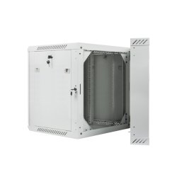 RACK CABINET 19" DOUBLE-SECTION WALL-MOUNT 12U/600X600 (FLAT PACK) GREY LANBERG