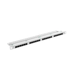 PATCH PANEL 24 PORT 0.5U 19" CAT.5E UTP WITH CABLE ORGANIZER GREY LANBERG