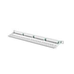 PATCH PANEL 24 PORT 0.5U 19" CAT.5E UTP WITH CABLE ORGANIZER GREY LANBERG