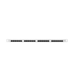 PATCH PANEL 24 PORT 0.5U 19" CAT.6 UTP WITH CABLE ORGANIZER GREY LANBERG
