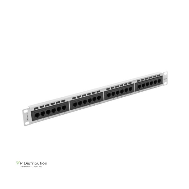 PATCH PANEL 24 PORT 1U 19" CAT.5E UTP GREY LANBERG