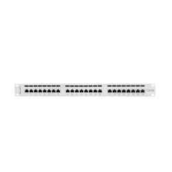 PATCH PANEL 24 PORT 1U 19" CAT.5E FTP WITH CABLE ORGANIZER SHIELDED GREY LANBERG
