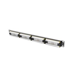 PATCH PANEL 24 PORT 1U 19" CAT.6 UTP BLACK LANBERG
