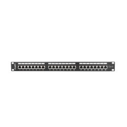 PATCH PANEL 24 PORT 1U 19" CAT.6 FTP WITH CABLE ORGANIZER SHIELDED BLACK LANBERG