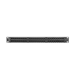PATCH PANEL 48 PORT 1U 19" CAT.5E UTP BLACK LANBERG