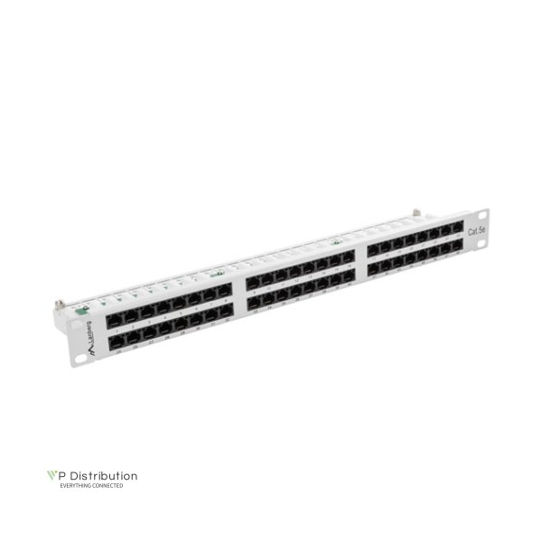 PATCH PANEL 48 PORT 1U 19" CAT.5E UTP GREY LANBERG