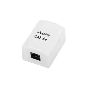 SURFACE-MOUNT BOX CAT.5E UTP UNSHIELDED 1X RJ45 WHITE LANBERG
