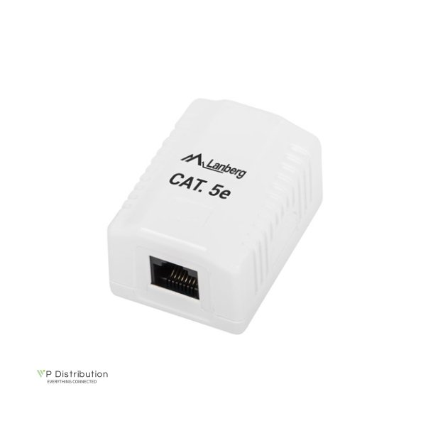 SURFACE-MOUNT BOX CAT.5E UTP UNSHIELDED 1X RJ45 WHITE LANBERG