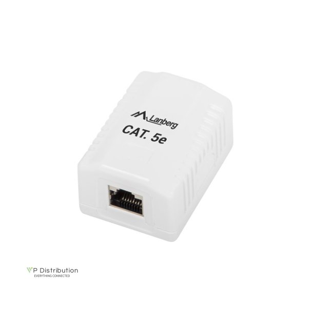 SURFACE-MOUNT BOX CAT.5E FTP SHIELDED 1X RJ45 WHITE LANBERG
