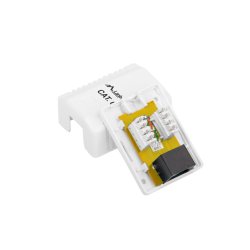 SURFACE-MOUNT BOX CAT.6 UTP UNSHIELDED 1X RJ45 WHITE LANBERG