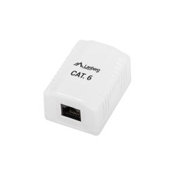 SURFACE-MOUNT BOX CAT.6 UTP UNSHIELDED 1X RJ45 WHITE LANBERG