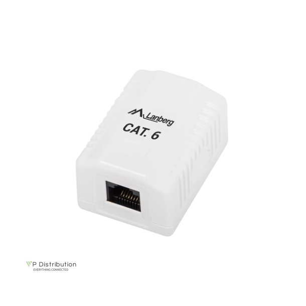 SURFACE-MOUNT BOX CAT.6 UTP UNSHIELDED 1X RJ45 WHITE LANBERG