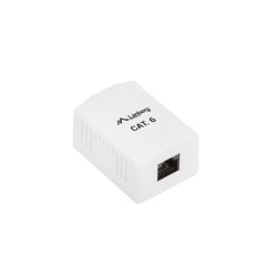 SURFACE-MOUNT BOX CAT.6 UTP UNSHIELDED 1X RJ45 WHITE LANBERG
