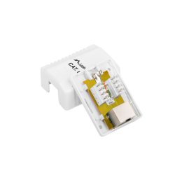 SURFACE-MOUNT BOX CAT.6 FTP SHIELDED 1X RJ45 WHITE LANBERG