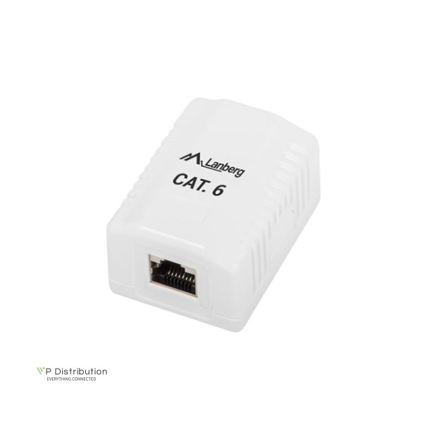 SURFACE-MOUNT BOX CAT.6 FTP SHIELDED 1X RJ45 WHITE LANBERG