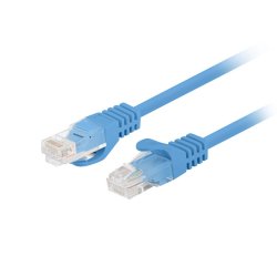 PATCHCORD CAT.5E UTP 0.25M BLUE FLUKE PASSED LANBERG