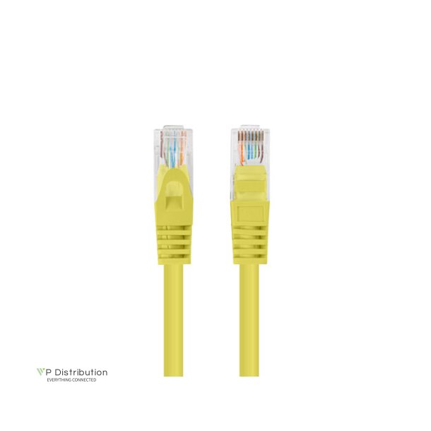 PATCHCORD CAT.5E UTP 0.25M YELLOW FLUKE PASSED LANBERG