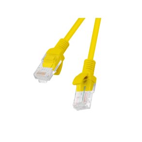 PATCHCORD CAT.5E UTP 1M YELLOW FLUKE PASSED LANBERG