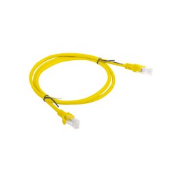 PATCHCORD CAT.5E UTP 1M YELLOW FLUKE PASSED LANBERG