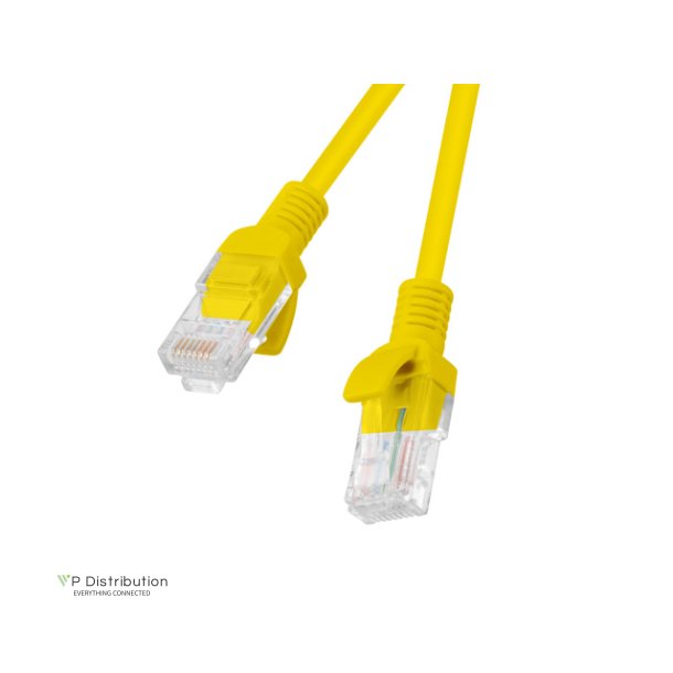 PATCHCORD CAT.5E UTP 1.5M YELLOW FLUKE PASSED LANBERG