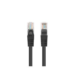 PATCHCORD CAT.5E UTP 0.25M BLACK FLUKE PASSED LANBERG