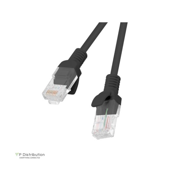 PATCHCORD CAT.5E UTP 1.5M BLACK FLUKE PASSED LANBERG
