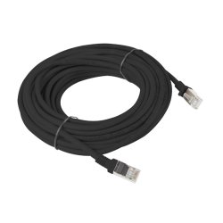 PATCHCORD CAT.5E UTP 10M BLACK FLUKE PASSED LANBERG