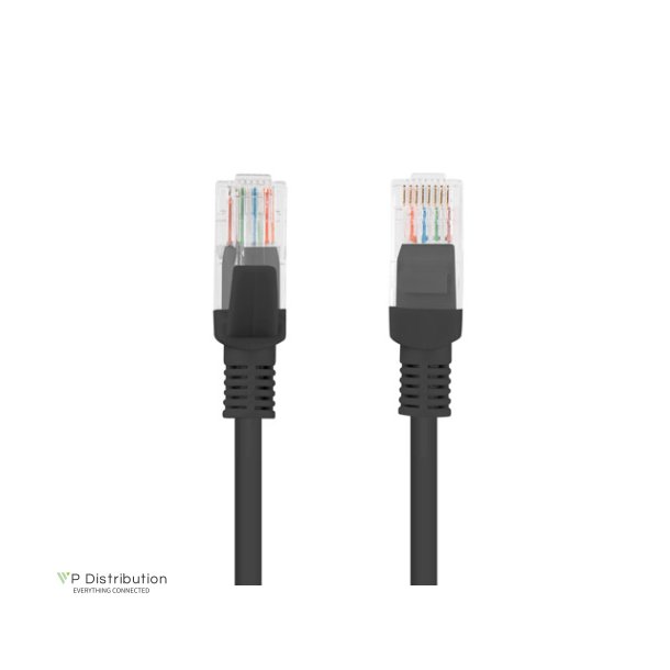 PATCHCORD CAT.5E UTP 20M BLACK FLUKE PASSED LANBERG