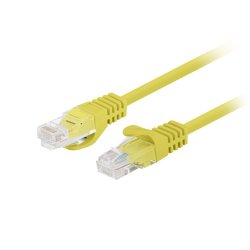 PATCHCORD CAT.6 UTP 0.25M YELLOW FLUKE PASSED LANBERG