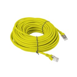 PATCHCORD CAT.6 UTP 20M YELLOW FLUKE PASSED LANBERG