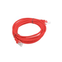 PATCHCORD CAT.6 UTP 3M RED FLUKE PASSED LANBERG