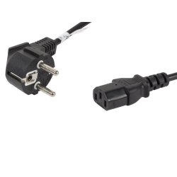 CEE 7/7->IEC 320 C13 POWER CORD 1.8M BLACK LANBERG