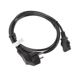 CEE 7/7->IEC 320 C13 POWER CORD 1.8M BLACK LANBERG
