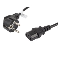 CEE 7/7->IEC 320 C13 POWER CORD 1.8M VDE BLACK LANBERG