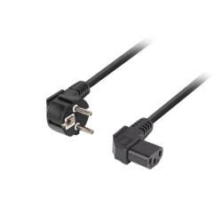 CEE 7/7->IEC 320 C13 POWER CORD 1.8M ANGLED RIGHT VDE BLACK LANBERG