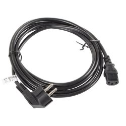 CEE 7/7->IEC 320 C13 POWER CORD 3M VDE BLACK LANBERG