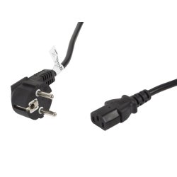 CEE 7/7->IEC 320 C13 POWER CORD 5M VDE BLACK LANBERG