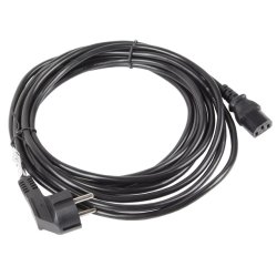 CEE 7/7->IEC 320 C13 POWER CORD 5M VDE BLACK LANBERG
